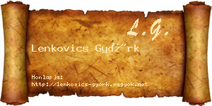 Lenkovics Györk névjegykártya